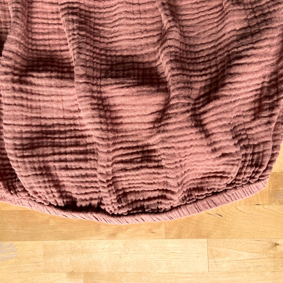 Michael Stars Isabel Terracotta Cotton Gauze Cropped Top Banded Waist Small - Picture 3 of 4